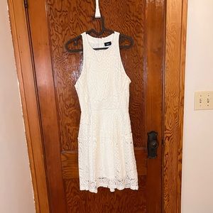 High neck lace dress